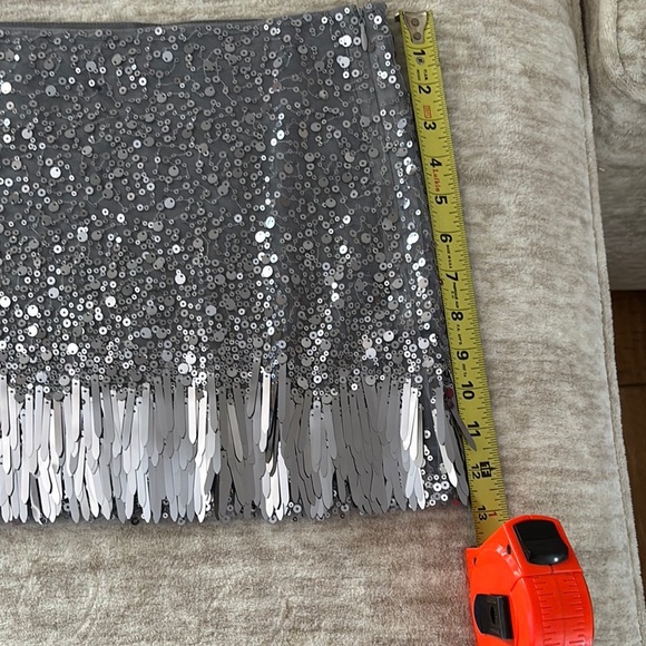 Zara Silver Embellished Mini Skirt Cocktail - Picture 7 of 7